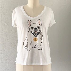 PJSalvage French Bulldog White T-shirt